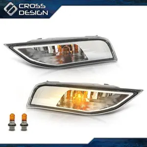 CROSSDESIGN Pair Turn Signal Light Fits 2014-2019 Lexus GX460 Front Left & Right w/ bulbs