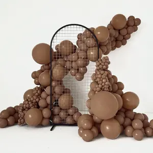 Brown Balloon Garland Arch Kit105Pcs Pastel Coffee & Khaki for Safari or Teddy Bear Themed Party