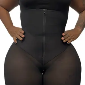V Cut Full Body Shaper - High Waist, Zipper Closure, Slimming Design, Comfortable Fit