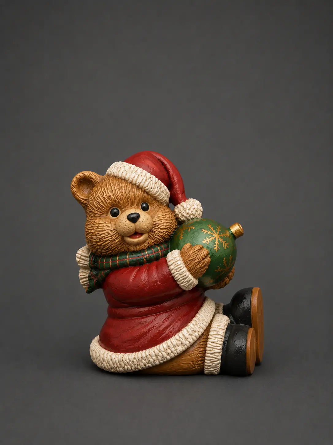 Decorative Bear Statue with Ornament, Home DecorAccent for Living Room