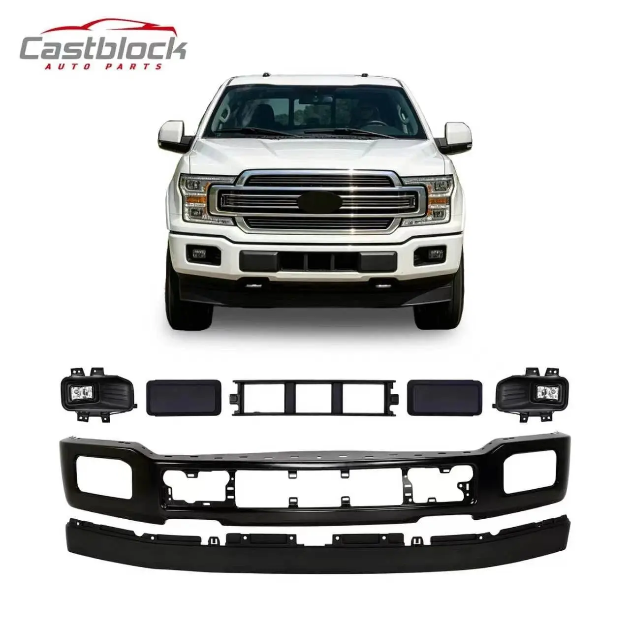 Ford F-150 F150 Front Bumper Cover Body kit W/ Fog lights（2018-2020）