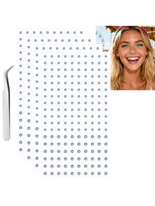 Silver Color Acrylic Fake Nose Ring Set, 180 Pieces, 3-4mm No Piercing Body Jewelry, Daily Wear Fashion Accessories