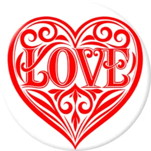 Angel Buttons 2.25 inch pin-back button Love