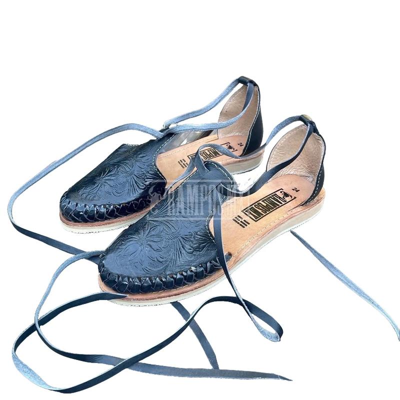 Womens Mexican Sandals, Handmade Leather Lace Up Sandals Huaraches, Sandalias Huaraches Mexicanos,Mexican leather Shoes Lace-up,NEGROS BLACK