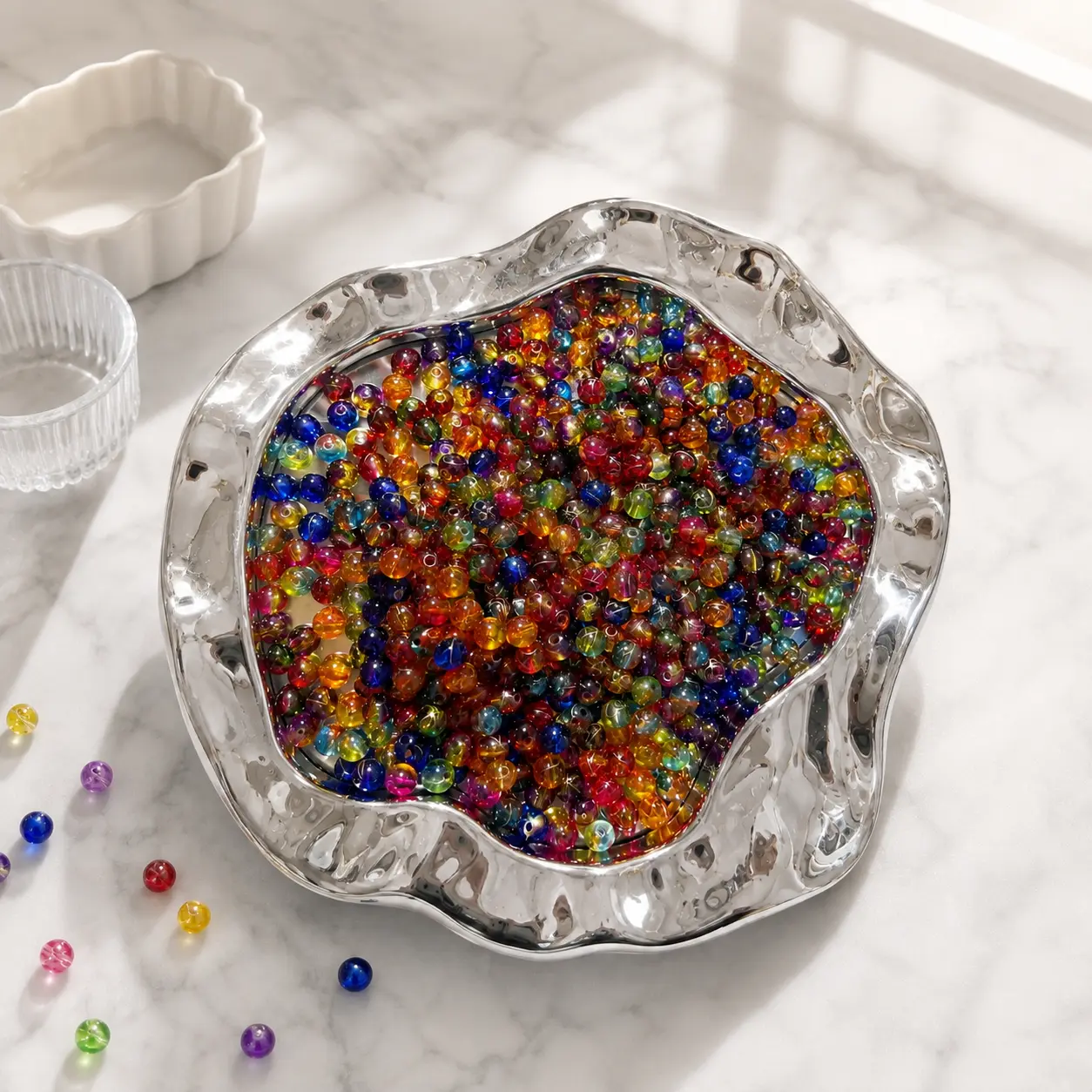 8mm Multicolor Acrylic Round Beads, 500-Piece Rainbow Bead Assortment for Bracelet Making, Friendship Jewelry, Lanyards, Bag Charms and Creative DIY Crafts handmade supply