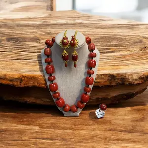Tibetan Coral and set Coral Dangle