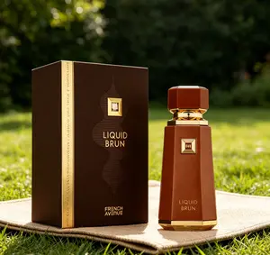 Fragrance World French Avenue Liquid Brun Eau de Parfum for Men 100ml/3.4 fl oz, Sophisticated Dark Woody Masculine Fragrance, Rich Warm Oriental Scent, Long Lasting Daily Arabian Perfume Spray, Ideal for Office, Evening & Men’s Gifting