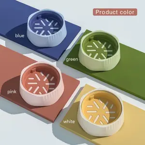 Hot-selling new slow food bowl, switchable design, two-in-one use, anti-knock dog bowl, cat bowl, durable, non-slip pet supplies