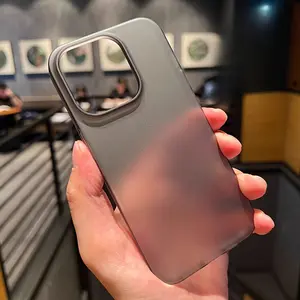 Ultra-thin Matte Hard Semi-transparent Clear Phone Case for iPhone 16 15 14 13 12 11 Pro Max 15 14 Plus Shockproof Ultra-thin Silky Leather Case
