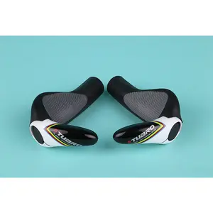 TUBRO TS690 Ergonomic Bar Ends Grips, Full Carbon Fiber Lock-On Bike Handlebar Grips, 222g, Multi Color Options for MTB