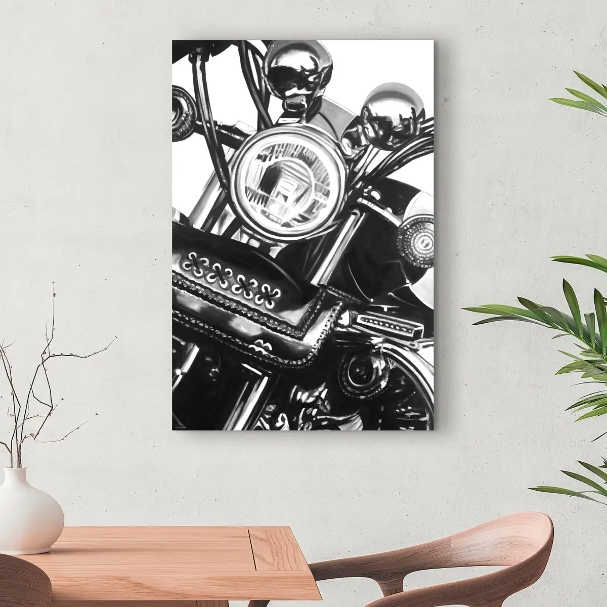 360 Stand 24x36 in. Realistic Motorcycle Wall Art Print - Artwork Photo, Artistic Adventure Decor, Man Cave Home Decoration, Unframed Art Print, Modern Home Decor, Man Cave Decor