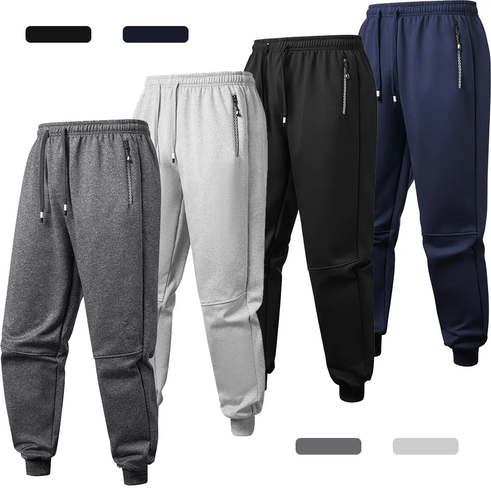 Sporty knit joggers for men, long casual pants with a simple everyday design, elastic drawstring waist, 3D bodycut, catering to diverse going-out outfits.