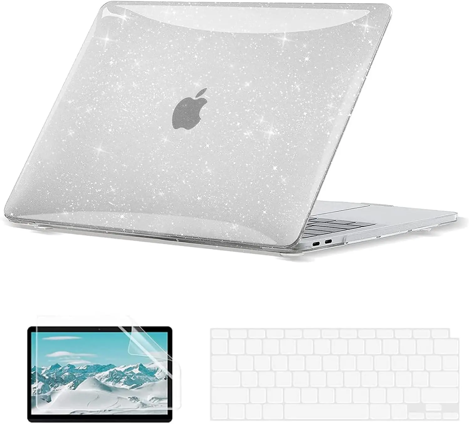 AveLife Polycarbonate Full Protect Laptop Case for MacBook Air 13.3in A2337 Series M1 Models, with Keyboard Protector and Screen Protector, Pink