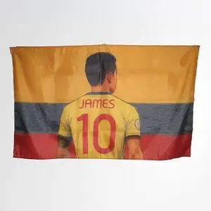 Colombia #10 Flag 3x5ft Football Banner Sketch Wall Decor James Print Lightweight Metal Hanging