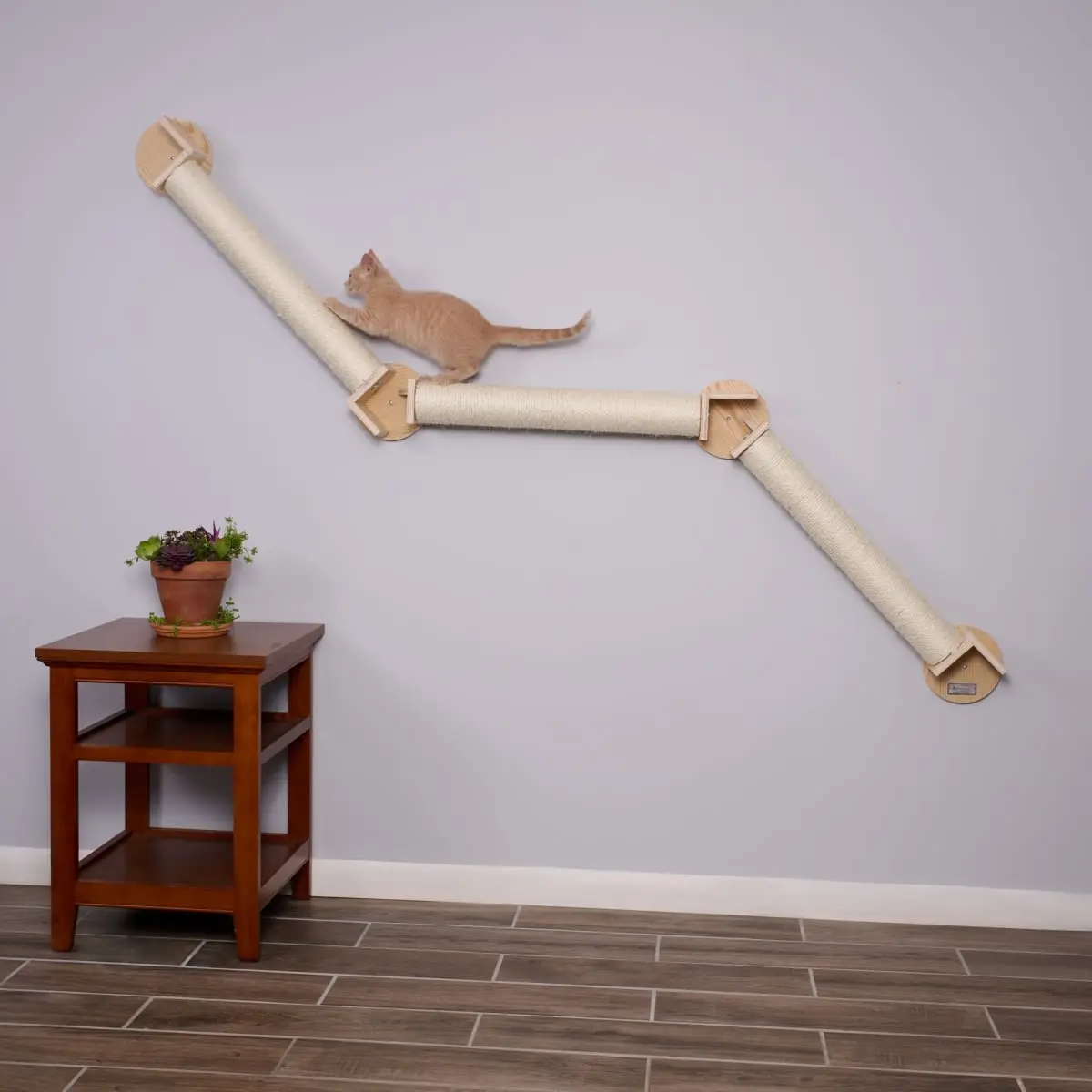 Armarkat W2307 Wall Series Vertical Play Wall Post, Climbing Cat Bridge & Scratching Post for Cats