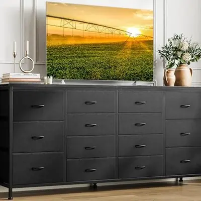 Black Glitter Dresser