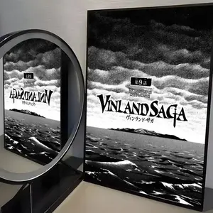 Vinland Saga Poster Viking Aesthetic Anime Wall Decor for Home Office Gaming Room Dorm Display Eco-Friendly Materials UV-Protected Waterproof Fade-Resistant Rich Colors - Illustrations