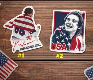 Jack Hughes USA Hockey Golden Goal 2026 Hockey Sticker, Gift For Fan Car Magnet