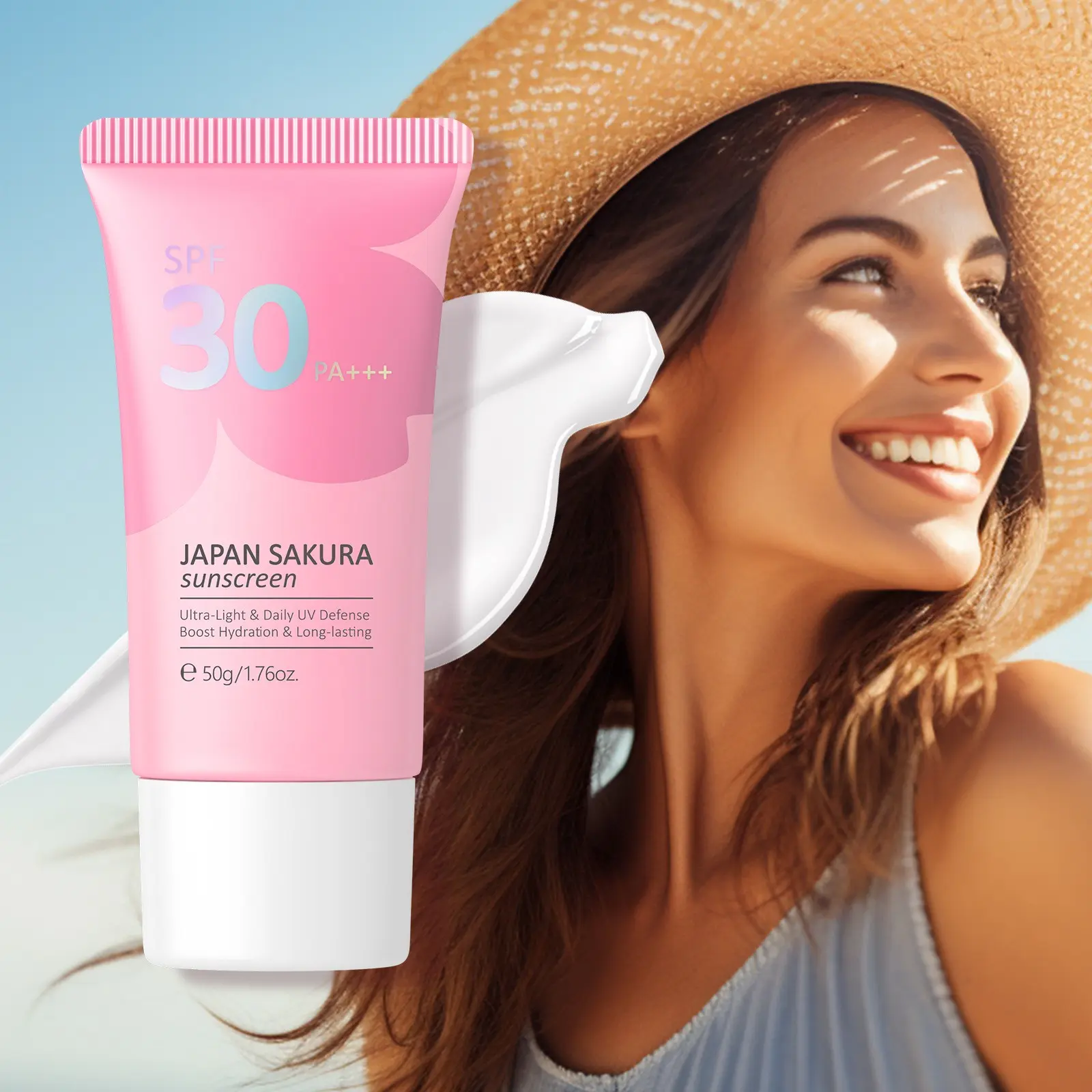 Invisible SPF30 Sunscreen Dewy Finish Radiant Long Lasting Protection Lightweight Hydrate Hydrating Moisturizing UV Protection Cream for Daily Use Moisture