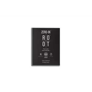 Zero-In by ROOT Wellness Supplement Vitamin for Focus Natural 60 Veggie Capsules with Turmeric Pine Bark Velvet Bean Seed & Vitamin D for Cognitive Function and Mental Acuity