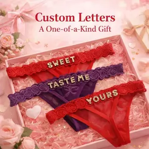 Personalized Thongs With Names, Custom Thong with His Name on it for Women Valentine's Day
