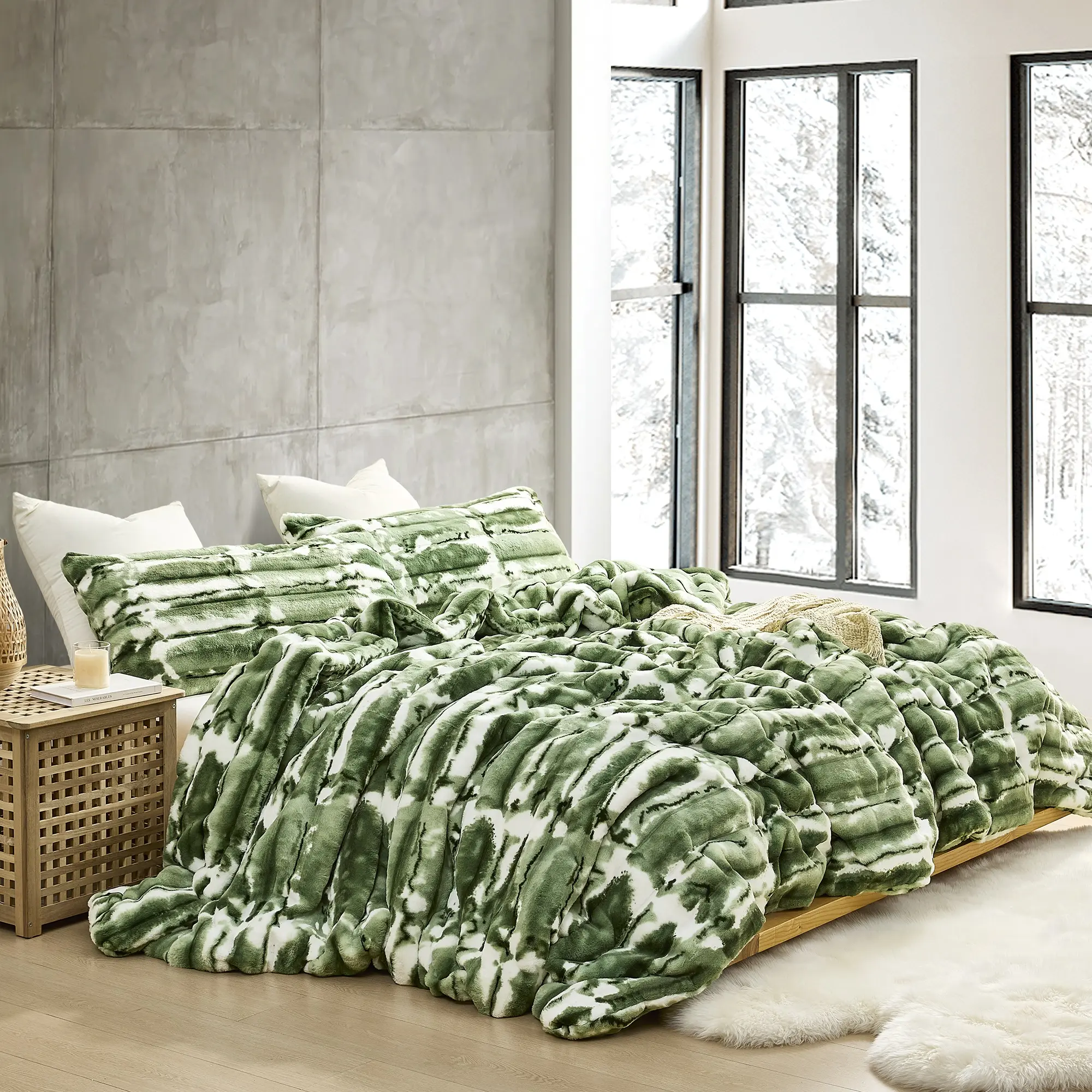 Jelly Rolls Chunky Bunny - Coma Inducer Oversized Comforter Set - Green Willow