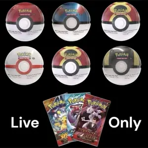 1 Pokemon TCG Stand PokeBall Tin Pack NEW 3 Booster Packs + 2 Stickers - Rip Live Only