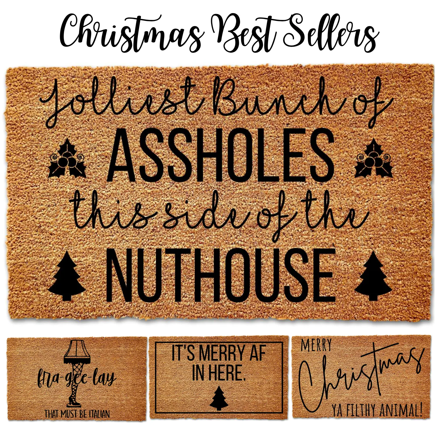 Christmas Doormat, Funny Doormat, Christmas Decor, Winter Door Mat, Welcome Mat, Holiday Doormat, Christmas Decorations