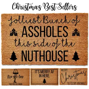 Christmas Doormat, Funny Doormat, Christmas Decor, Winter Door Mat, Welcome Mat, Holiday Doormat, Christmas Decorations