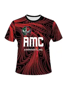 AMC Classics 10 Devon Larratt Arm Wrestling Jersey Short Sleeve Wrist Enthusiasts Training Fitness Game-day Uniform Clothes