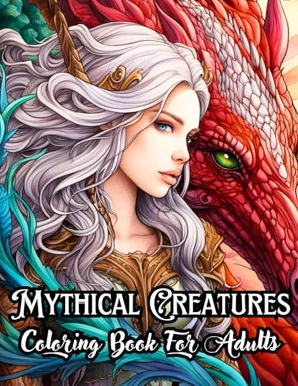 Mythical Creatures Coloring Book for Adults: Dragons, Fairies, Unicorns and Other Cryptids in Mysterious and Wonderful Lands (Amazing Learning Books)