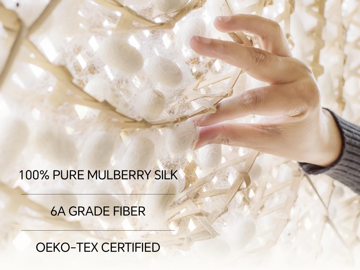 Bedelite 100% Pure Mulberry Silk Pillowcase - Beauty Sleep Gift, Improve Your Hair & Skin - 22 Momme & 6A Grade Fibers - Cooling Silk Pillow Cover with Hidden Zipper, 1pc