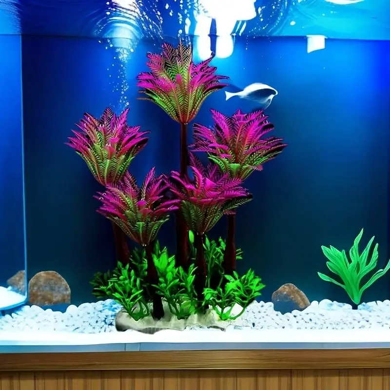 Artificial Fish Tank Plant, Aquatic Plants, 1 Count Lifelike Fake Plant Decoration, Durable Fish Tank Decoration, Aquarium Decorations, Aquarium Accessories for Home & Office
