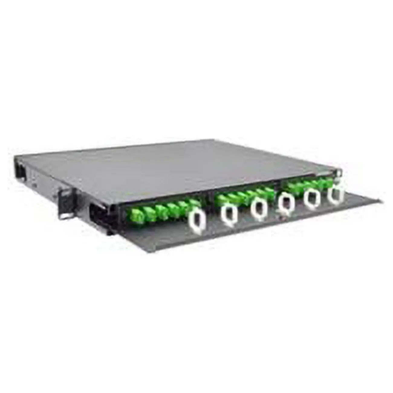 CableWholesale 68F1-10320 1U Fiber Patch Panel, Capacity 3 LGX Compatible Slots, Black