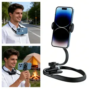 Free your hands! Hanging neck stand, a first person shooting artifact that can be used for scene travel, live streaming, and party recording, Phone, Mount Cellphone Smartphone Selfie Stick