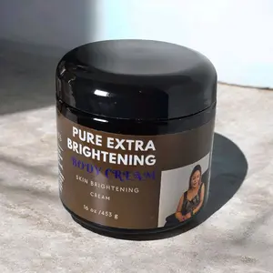 Pure Extra Brightening Body and Face Cream - 8 fl oz Non-Greasy Formula for Dark Spot Fading & Tone Improvement - Daily Hydrating & Softening