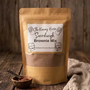 Sourdough Brownie Mix - 1 Pack - Gut Healthy, Made with Dehydrated Sourdough Starter, All Purpose Flour for Baking, Quick & Easy Dessert Option Bake Nata
