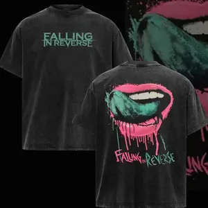 Falling in Reverse Red Reaper Emo Alt Metal Band Shirt &Hoodie Mens Black Classic Rock Metal Tee Merch, in Pepper Color Round Neck Cotton Casual Graphic Tee for Band Fans Men Women FGD