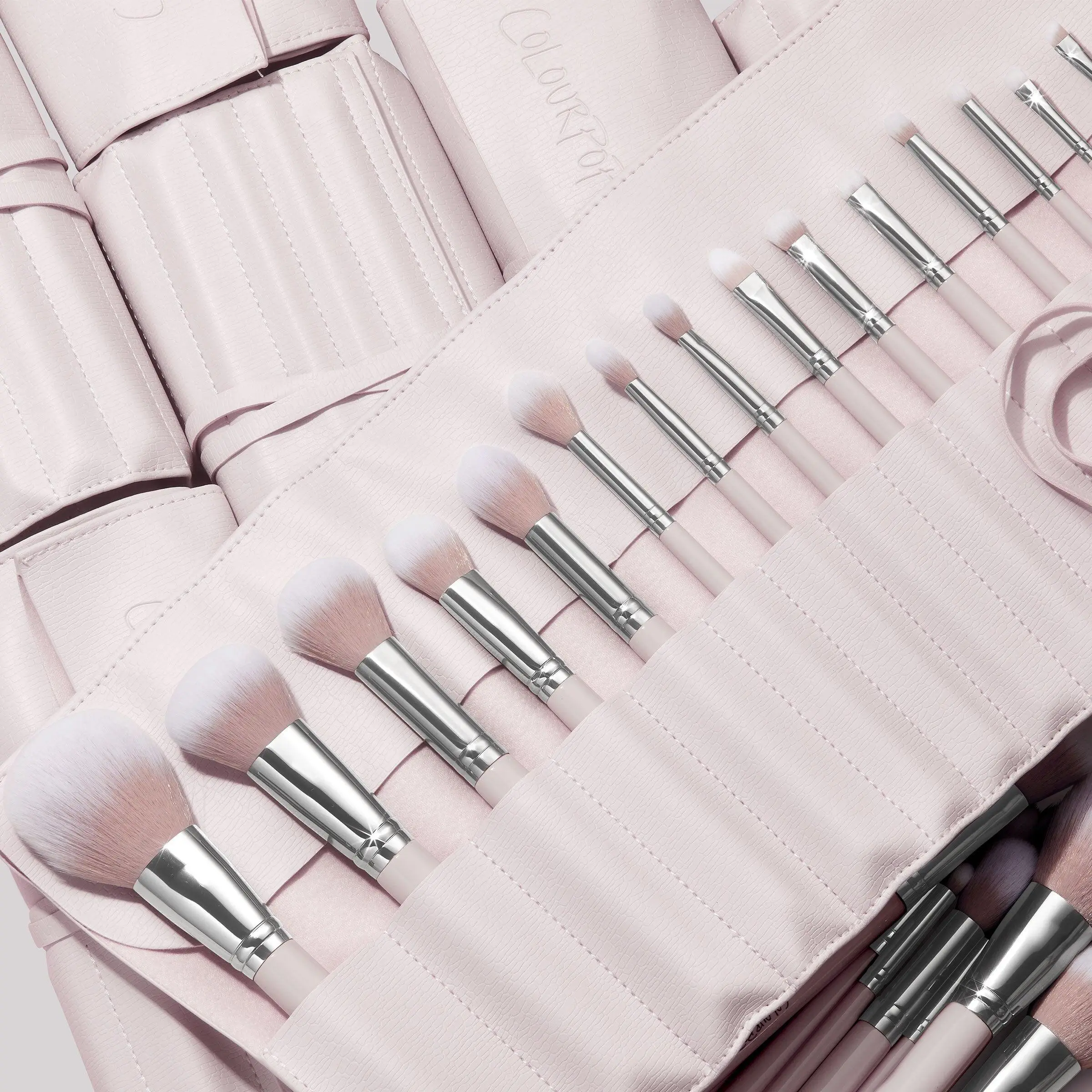 ColourPop® Stone Cold Brush Roll - Face & Eye Brush 15-piece in Faux Leather Case ColourPop® Stone Cold Brush Roll - Face & Eye Brush 15-piece in Faux Leather Case
