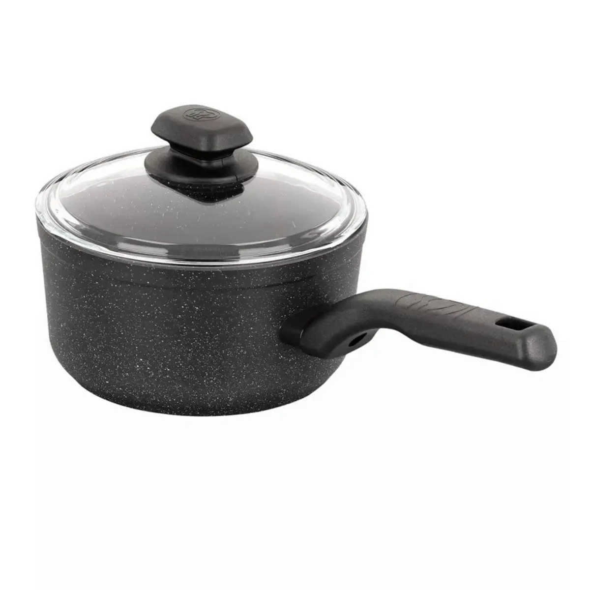 Korkmaz Ornella 2-Piece 2L Aluminum Non-Stick Cookware Saucepan Set with Stylish Glass Lid (Model A1340-CP)