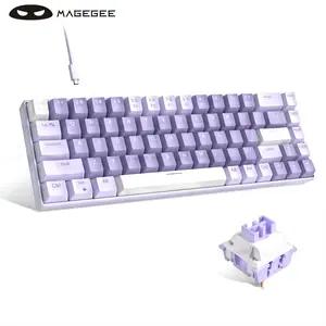 MageGee Portable 60% Mechanical Gaming Keyboard, Mad60 keyboardHot Swappable Keyboard, RGB Backlit Compact 68 Keys Mini Wired Office Keyboard for Windows Laptop PC