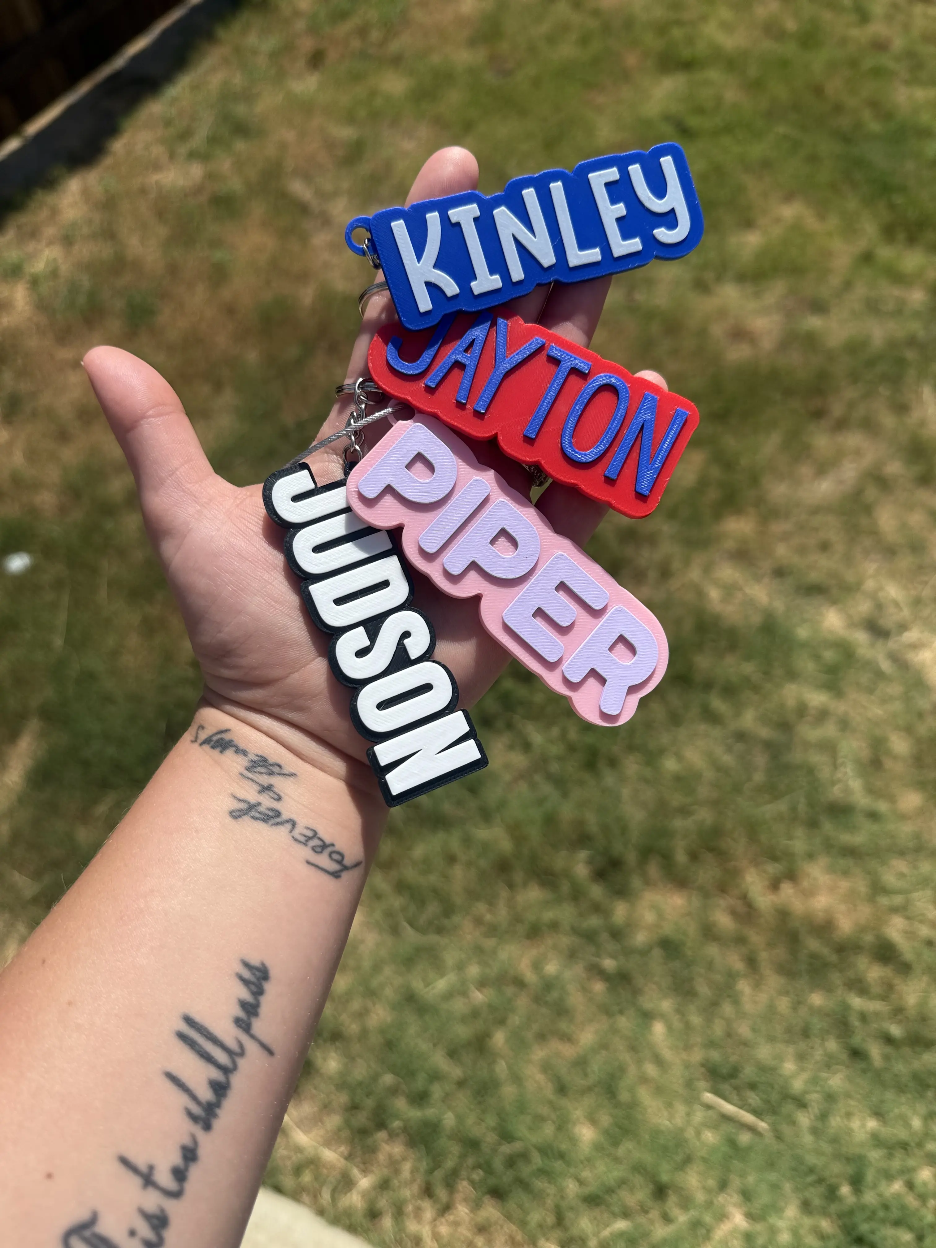 Personalized Name Keychain | Custom 3D Printed Keychain