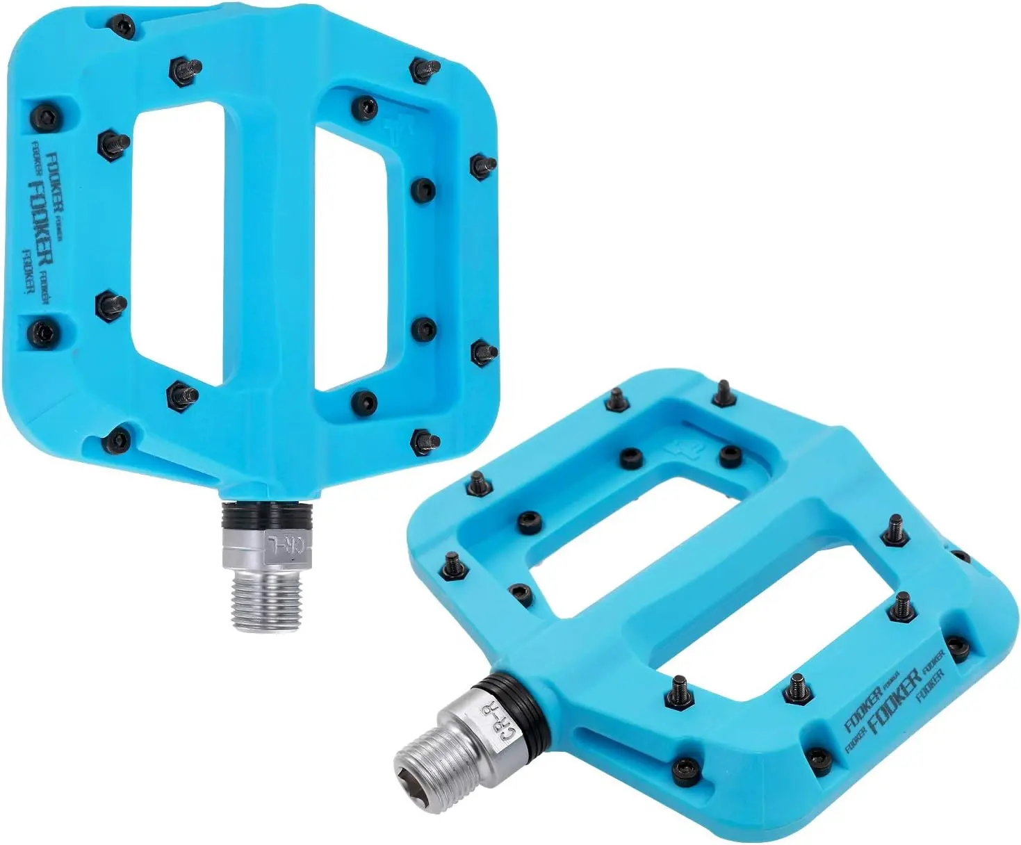 Mountain Bike Pedals – 3 Bearing Non-Slip Nylon Fiber Platform Pedals for BMX MTB 9/16"