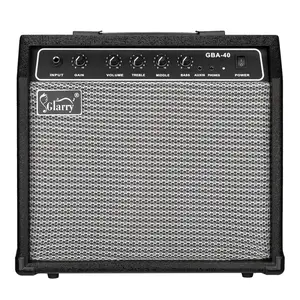Glarry GBA-40 Electric Bass Amplifier 40W Black with Gain Volume Treble Middle Bass Controls Portable Design for Musical Enthusiasts 1/4 & 1/8 Input Jacks Protection Audio - Watts - Plastic