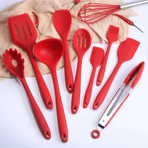 1pcs Silicone Kitchen Utensils Non-stick Kitchenware Cooking Tools BBQ Spoon Spatula Ladle Egg Beaters Tools bar Accessories