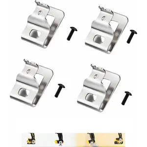 N268241 N086039 Stainless Steel Belt Clips for dew t 20V Power Tools, Compatible with, DCD980, DCD985, DCD980L2, DCD985L2,Includes Screws and Drill Tool Hooks (4-pack)