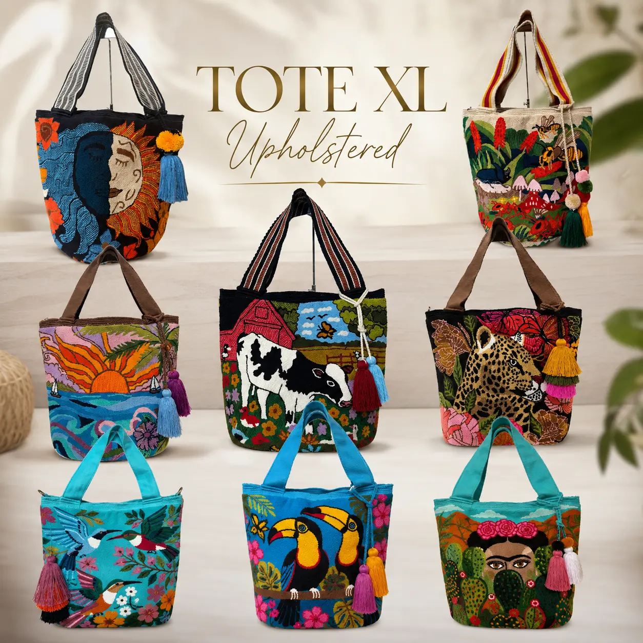 Tote Bag XL wayuu Upholstered special Designs Handmade