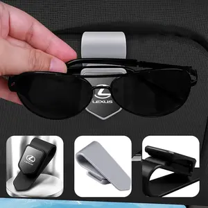 1PC Car Sun Visor Glasses Clips Interior Eyeglasses Storage Holder Eyewear Holder Car Organizers For Lexus GS IS LS500h ES260 ES300h RX350h NX260 UX260 LM LC