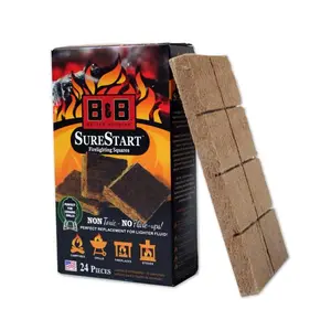 B&B Surestart Firelighting Squares  Charcoal Sure Start Grill Fire Starter, Pack of 12
