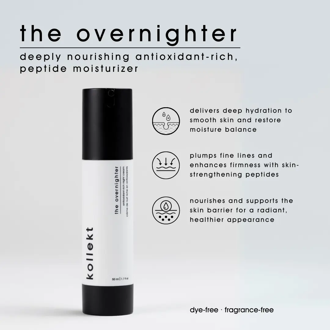 Kollekt Skincare Antioxidant-Rich Moisturizer Deeply Nourishing with Peptides, Vitamin C, Chamomile, Green Tea, Beta Glucan, Shea Butter & Red Algae for Hydration, Firmness, and Skin Barrier Support – 50ml
